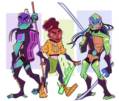 rise of the teenage mutant ninja turtles characters|rottmnt as girls.